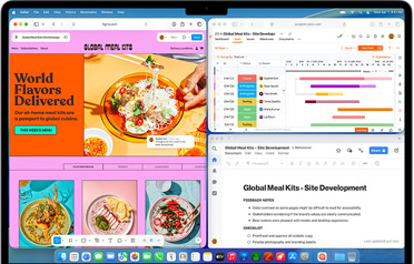 MacBook Air με πολλαπλά apps ανοιχτά