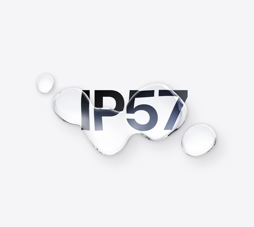หยดน้ำ, ข้อความเขียนว่า: IP57