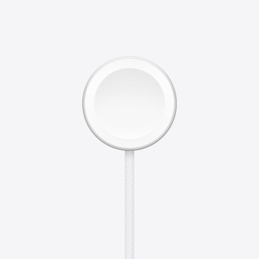 ที่ชาร์จเร็วแบบแม่เหล็กสำหรับ Apple Watch, รูปทรงวงกลม, มีสายแบบทอติดอยู่