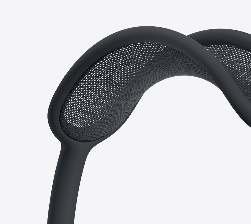 Slušalice AirPods Max 2, ponoćno crne, detalj mrežaste obloge