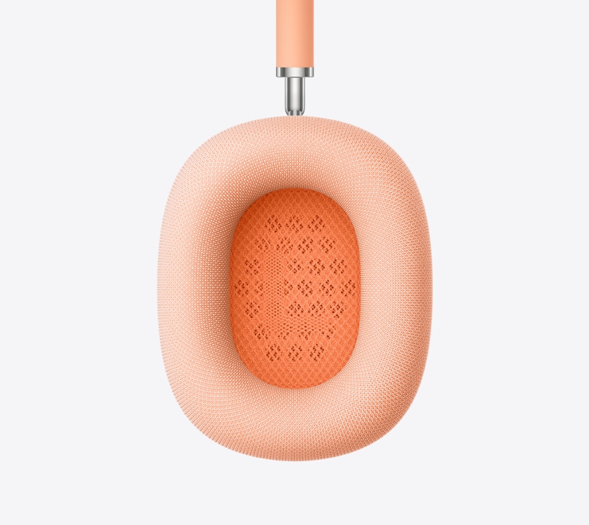 Slušalice AirPods Max 2, narančaste, detalj unutrašnjosti jastučića za uho