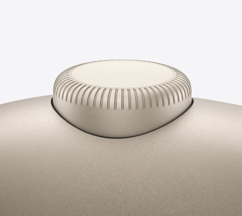 Slušalice AirPods Max 2, zvjezdano bijele, detalj Digital Crown