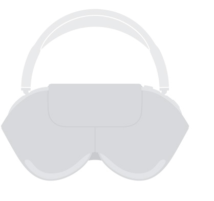 Ilustracija siluete slušalica AirPods Max 2 u kutijici Smart Case, prikaz sprijeda