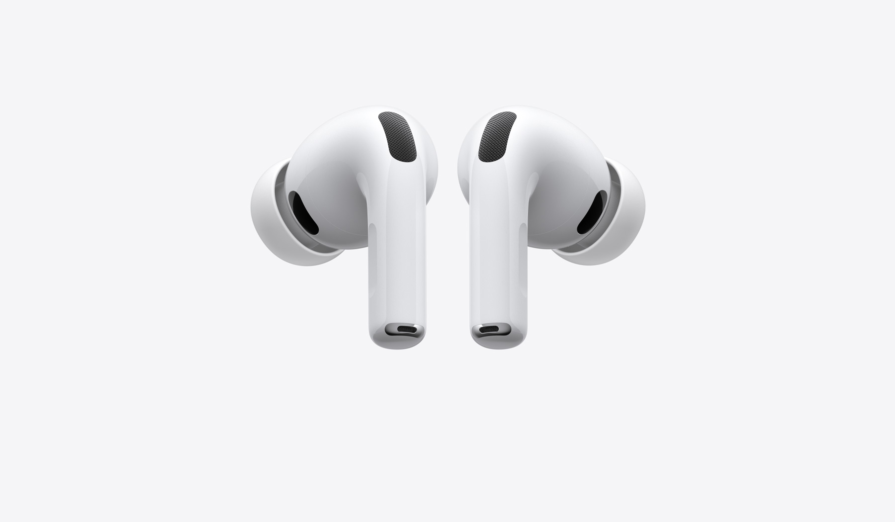 AirPods Pro 3, лява и дясна безжични слушалки, бял цвят, силиконови накрайници