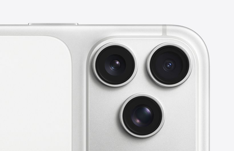 iPhone 17 Pro, Silber, Rückseite, Pro Kamera-System, drei Objektive