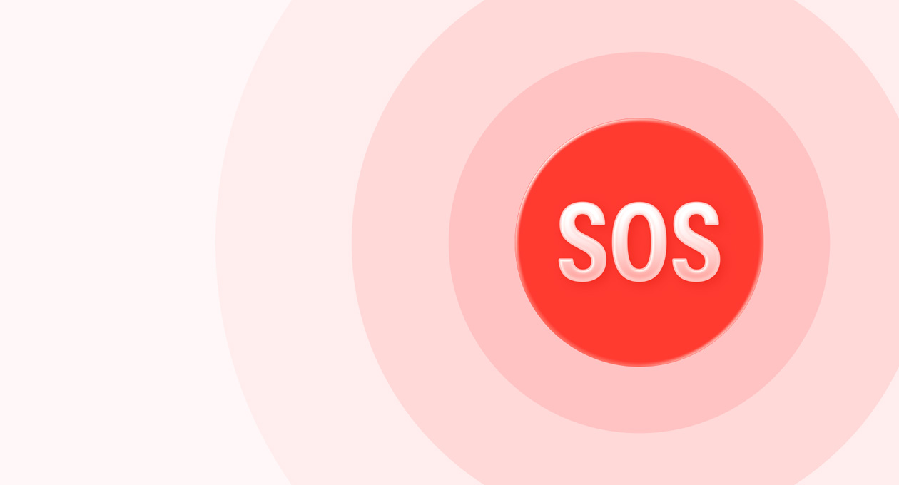 Икона на Разпознаване на падане SOS