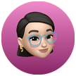 Um Memoji enviando uma mensagem