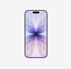 „iPhone 17“, priekinė pusė, levandų spalvos, „Dynamic Island